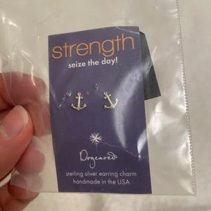 Dogeared Anchor Studs “Seize the Day”